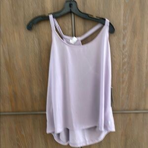 Under Armour Lilac Purple Sleeveless Asymmetrical Tank Top
